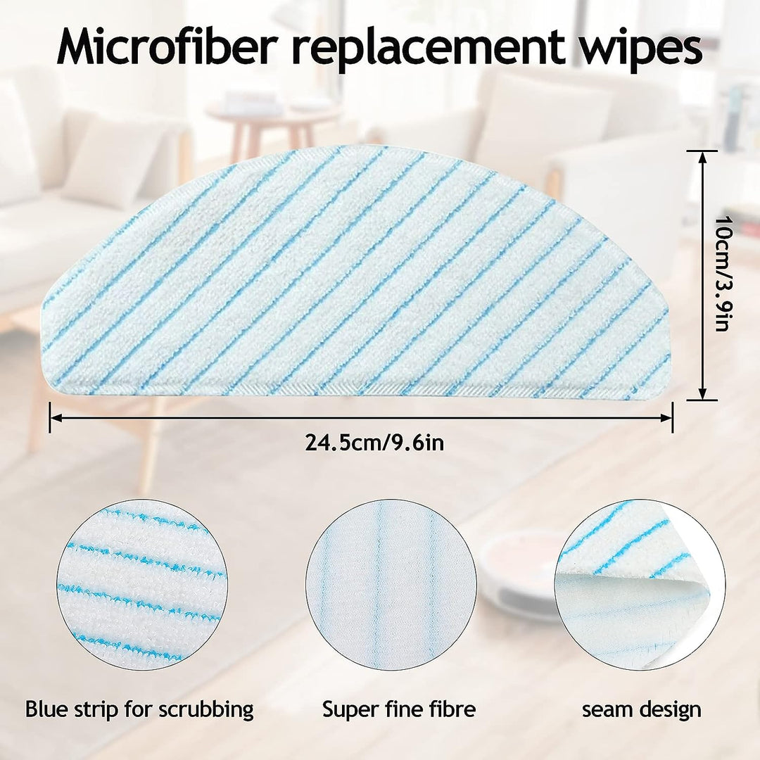 Chuancheng 50 Stück Wischtuch-Zubehör für Ecovacs Deebot Ozmo N8 Pro +/ T8 Max/ T9 AIVI/ T8 +/ N8Pro