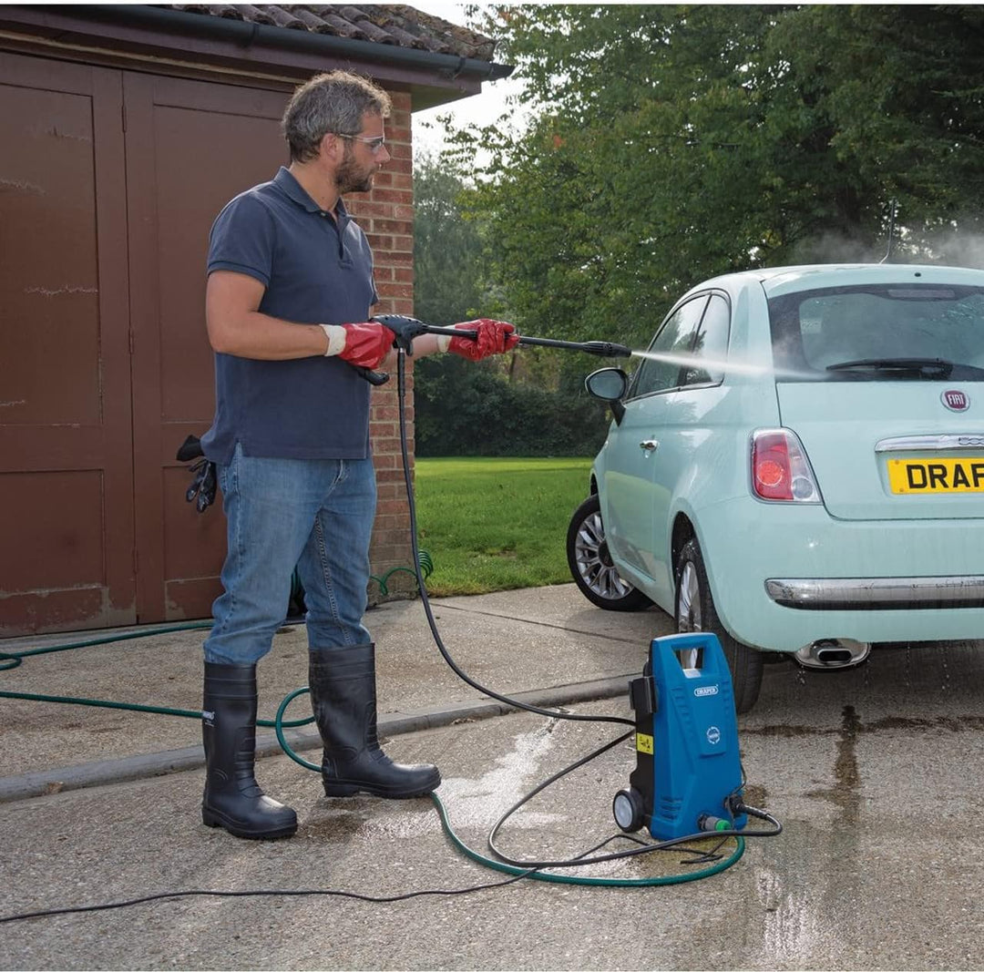 DRAPER 15051 Einziehbares Elektrische Kabel Rollen, blau, 10 m