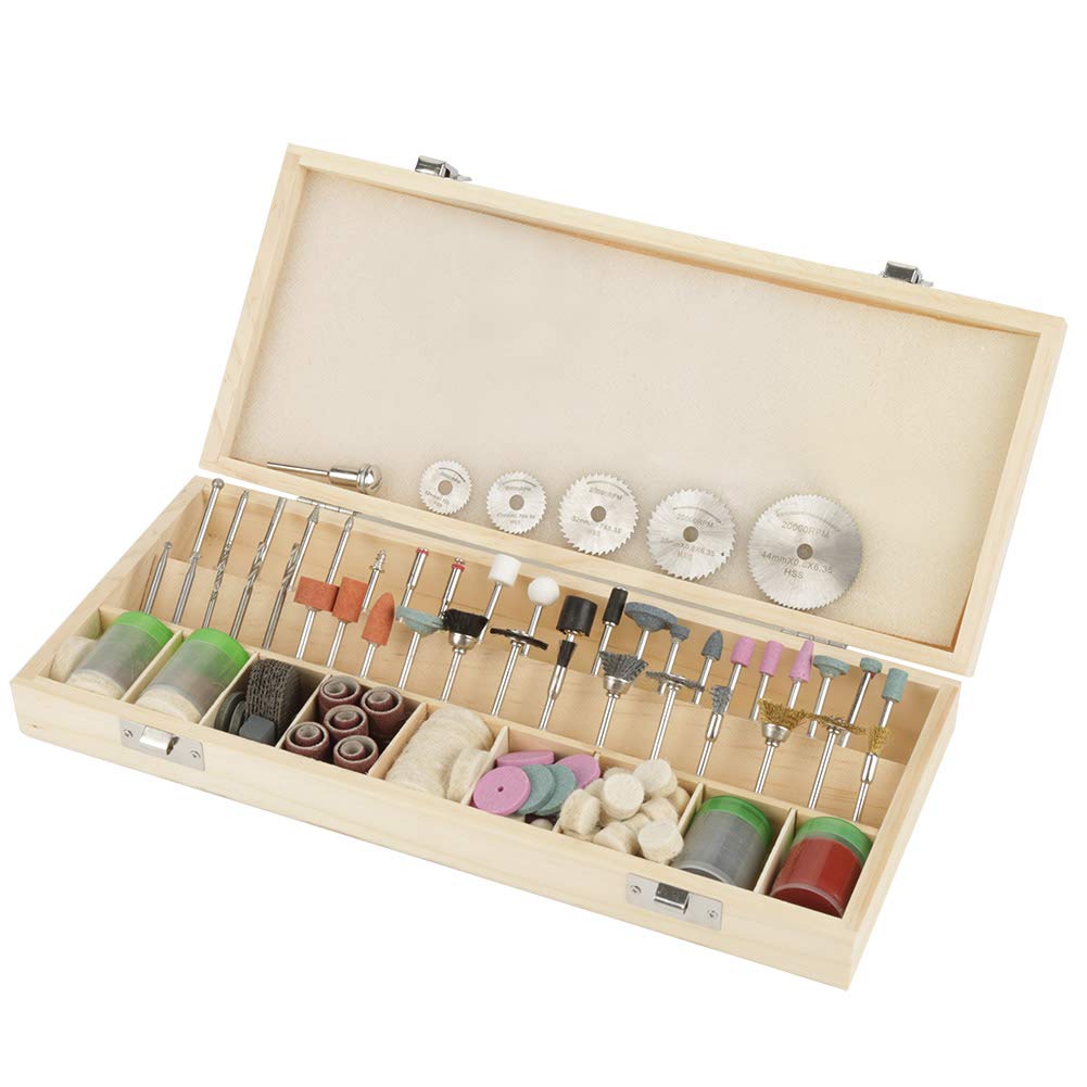 Drehwerkzeug-Zubehör-Set, 242-teilig, Sandband-Papierstab-Bohrer, Schwarzes Harzrad Zum Schleifen, G