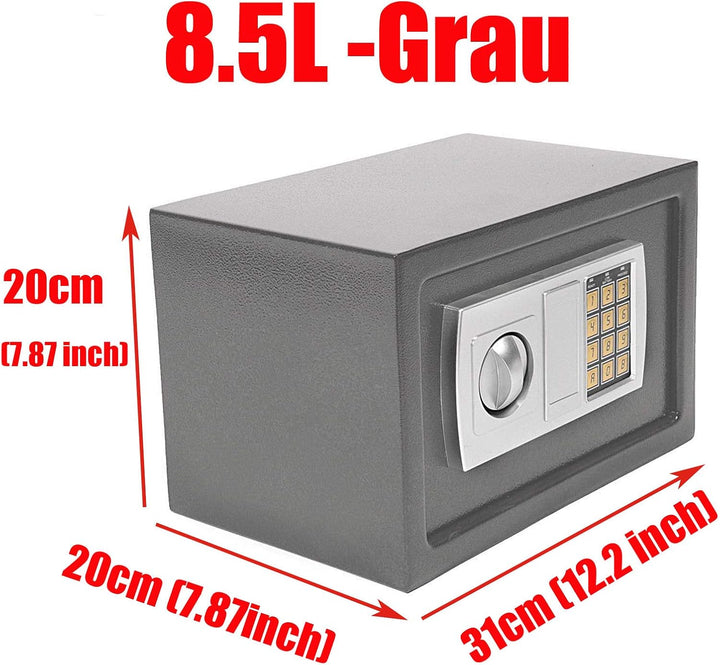 Safe Tresor mit Schlüssel mit Elektronischem Zahlenschloss Möbeltresor Wandtresor Numerische Digital