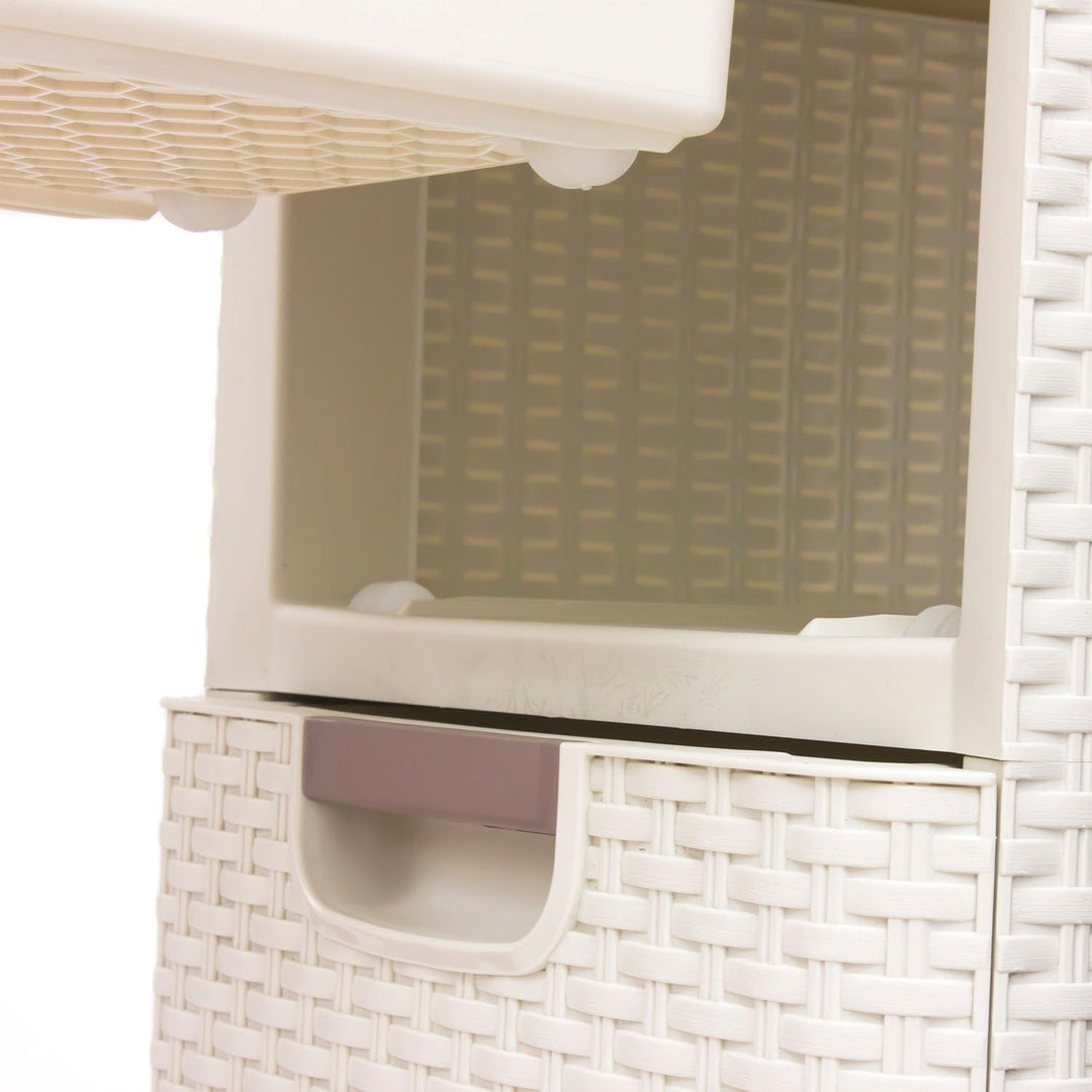 CURVER Regal mit 4 Schubladen STYLE Regal mit 4 Schubladen, Polypropylene, cremig, 33x38x79