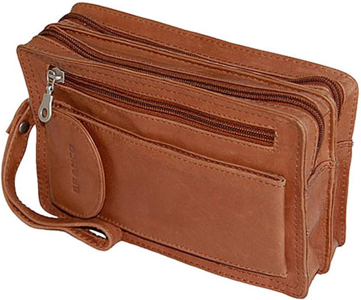 GoBago Branco praktische Leder Herren Handgelenktasche Herrentasche Handtasche Tasche Natur, Natur