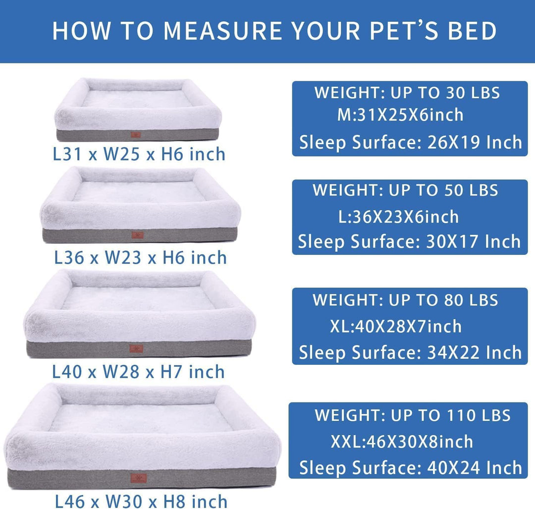 Orthopädisches Hundebett für grosse Hunde und mittelgrosse Hunde, Hundesofa mit wasserdichtem Futter