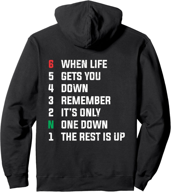 When Life Gets You Down | Bike Biker Motorrad Pullover Hoodie