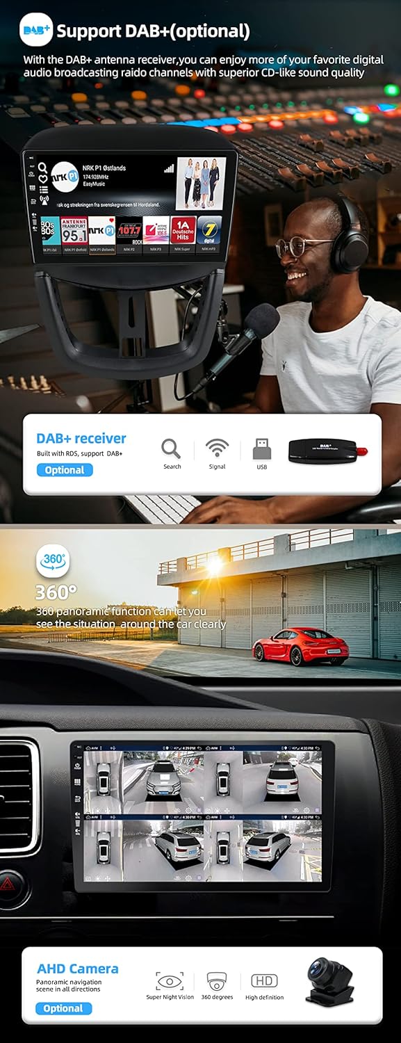 JOYX Android 13 Autoradio Passt für Peugeot 207 (2006-2015) - [4G+64G] - Eingebaut DSP/Carplay/Andro