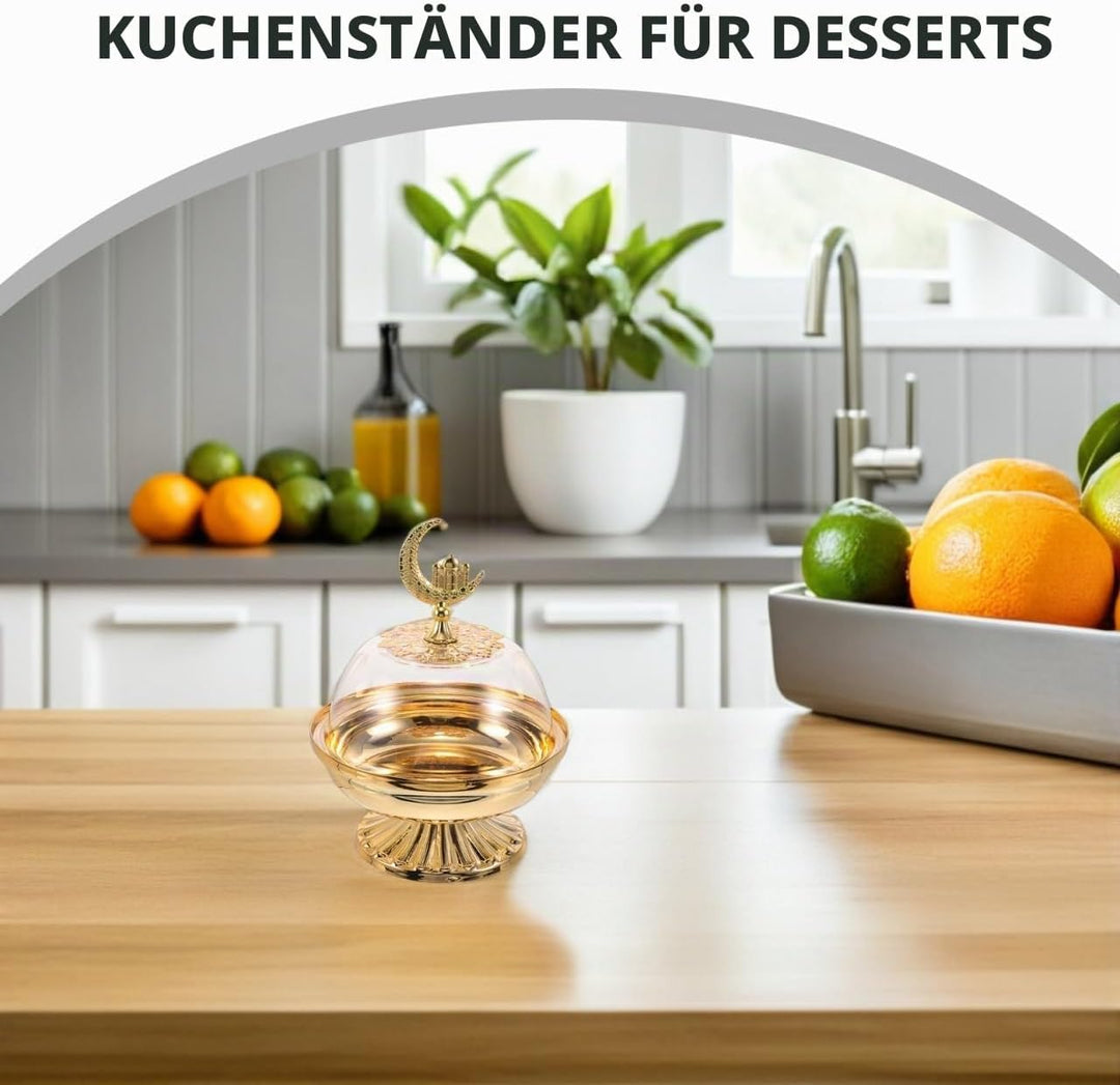 DOITOOL Eid Serving Tray mit Deckel Middle East Obstplatte Wiederverwendbarer Snack-teller für Datte