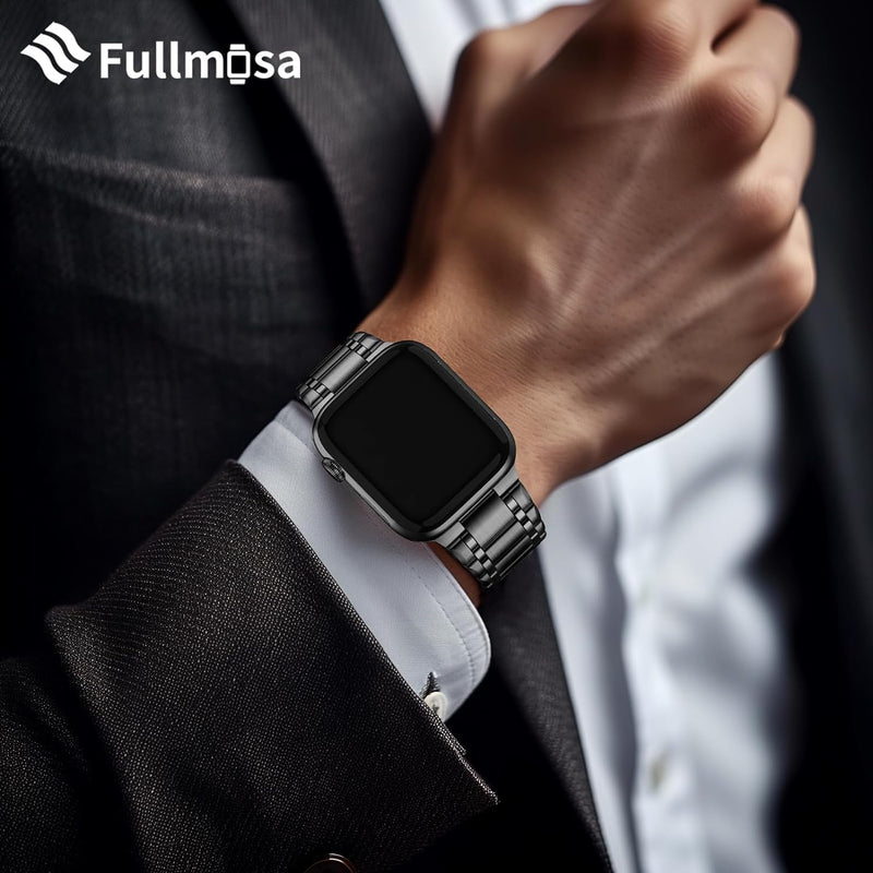 Fullmosa Kompatibel mit Apple Watch Armband 49mm Series Ultra2/Ultra, Edelstahl Apple Watch Ersatzar