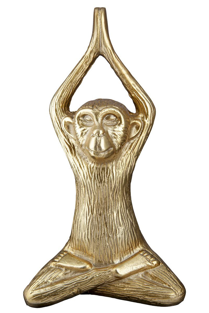 GILDE Deko Tierfigur Skulptur Yoga AFFE Monkey - Moderne Kunst und Dekoraion aus Kunstharz - Farbe: