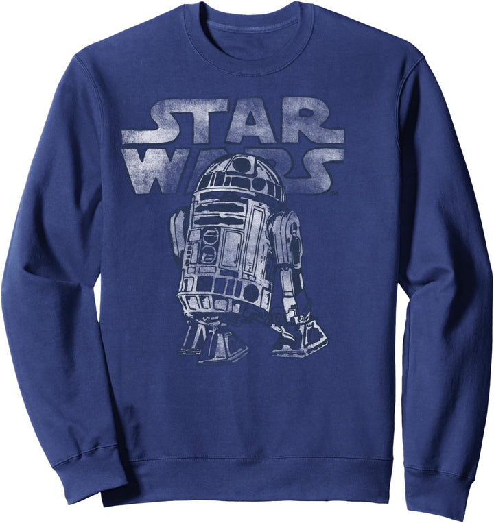 Star Wars R2-D2 Turning Faded Logo Sweatshirt