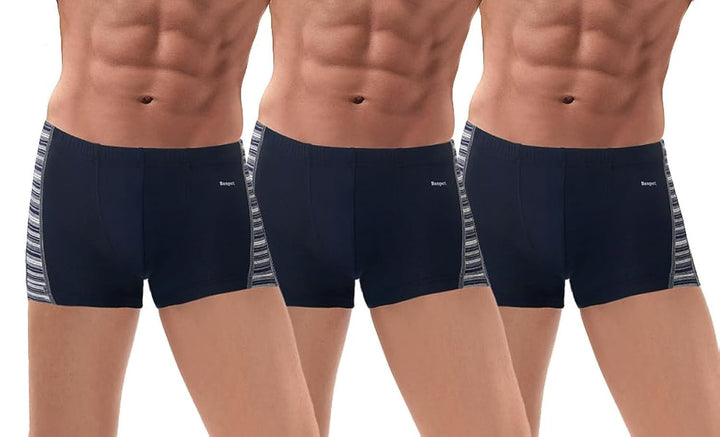 e.VIP® 3er Pack Herren Boxershorts Jacob 751 aus Micromodal XXL 3x Marine, XXL 3x Marine