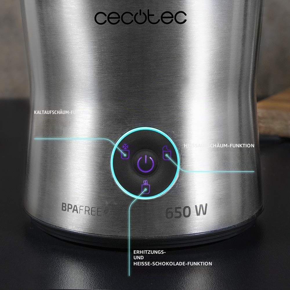 Cecotec Milchaufschäumer Power Moca Spume. Fassungsvermögen: 400 ml, spülmaschinengeeignet, geeignet