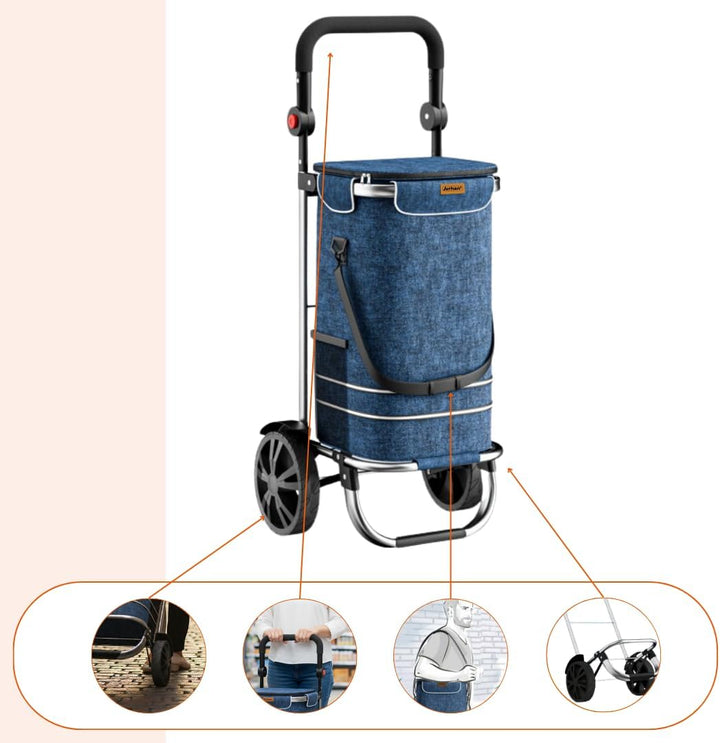 Einkaufstrolley Easy, 50 l (Blau), Blau