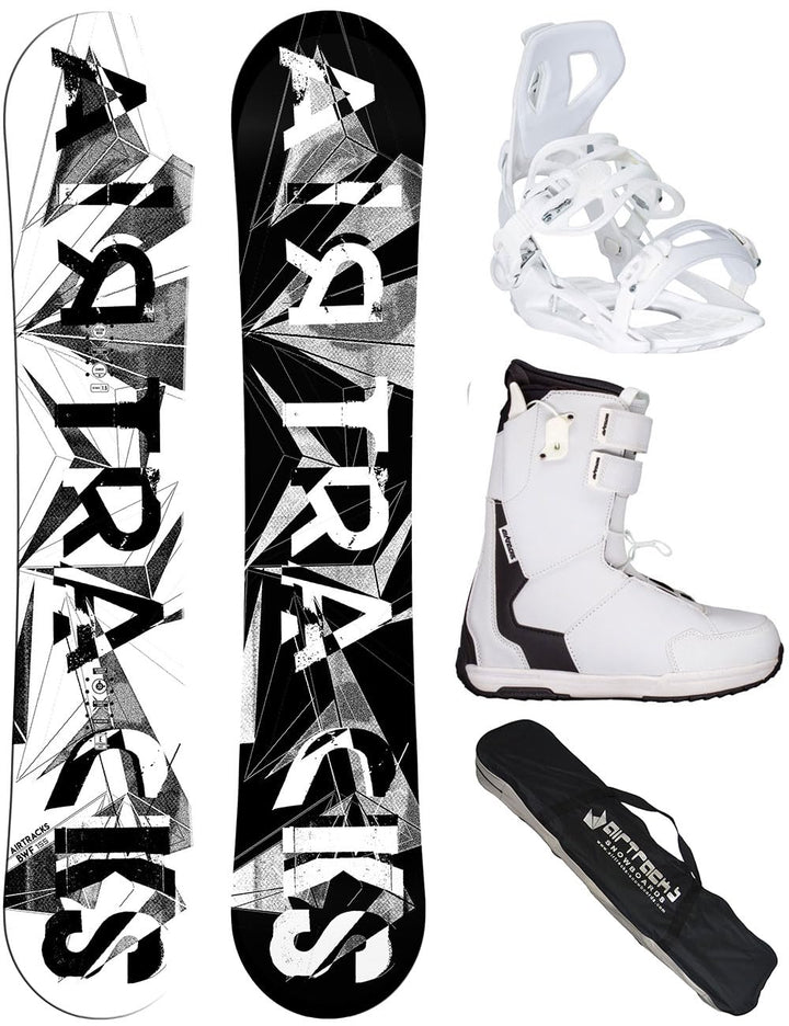 Airtracks Damen Snowboard-Set BWF Lady Camber + Bindung Master W Fastec + Boots + Sb Bag 140 145 150