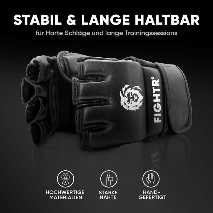 FIGHTR® Profi MMA Handschuhe für Grappling Sparring Training, Kickboxen Kampfsport Muay Thai Boxsack