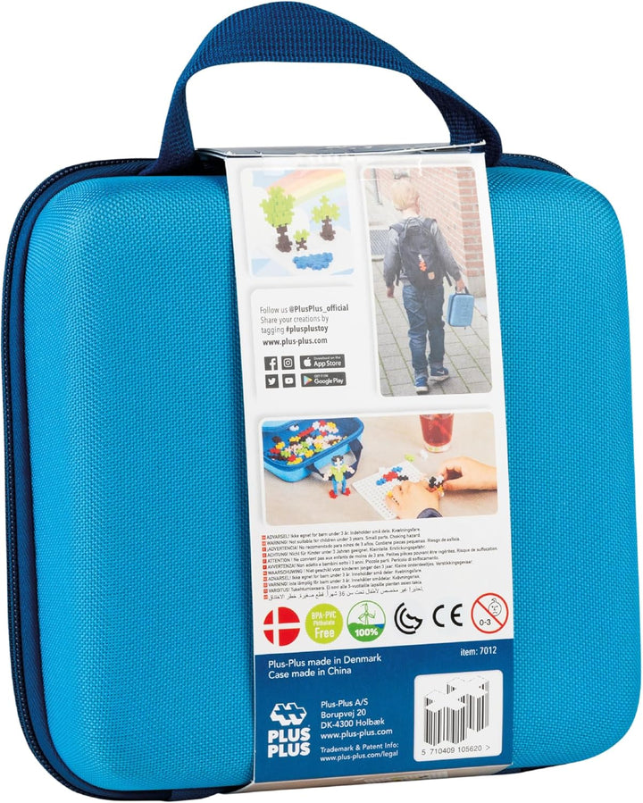 Plus-Plus 9607012 Kreativ-Bausteine, Reisekoffer Set, Geniales Konstruktionsspielzeug, 100 Teile, Bl