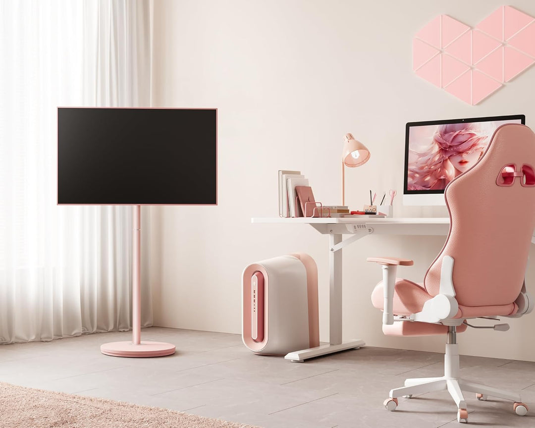 FITUEYES Design TV Ständer Rollbar für 24-48 Zoll Fernseher Mobiler TV Standfuss höhenverstellbar Mo