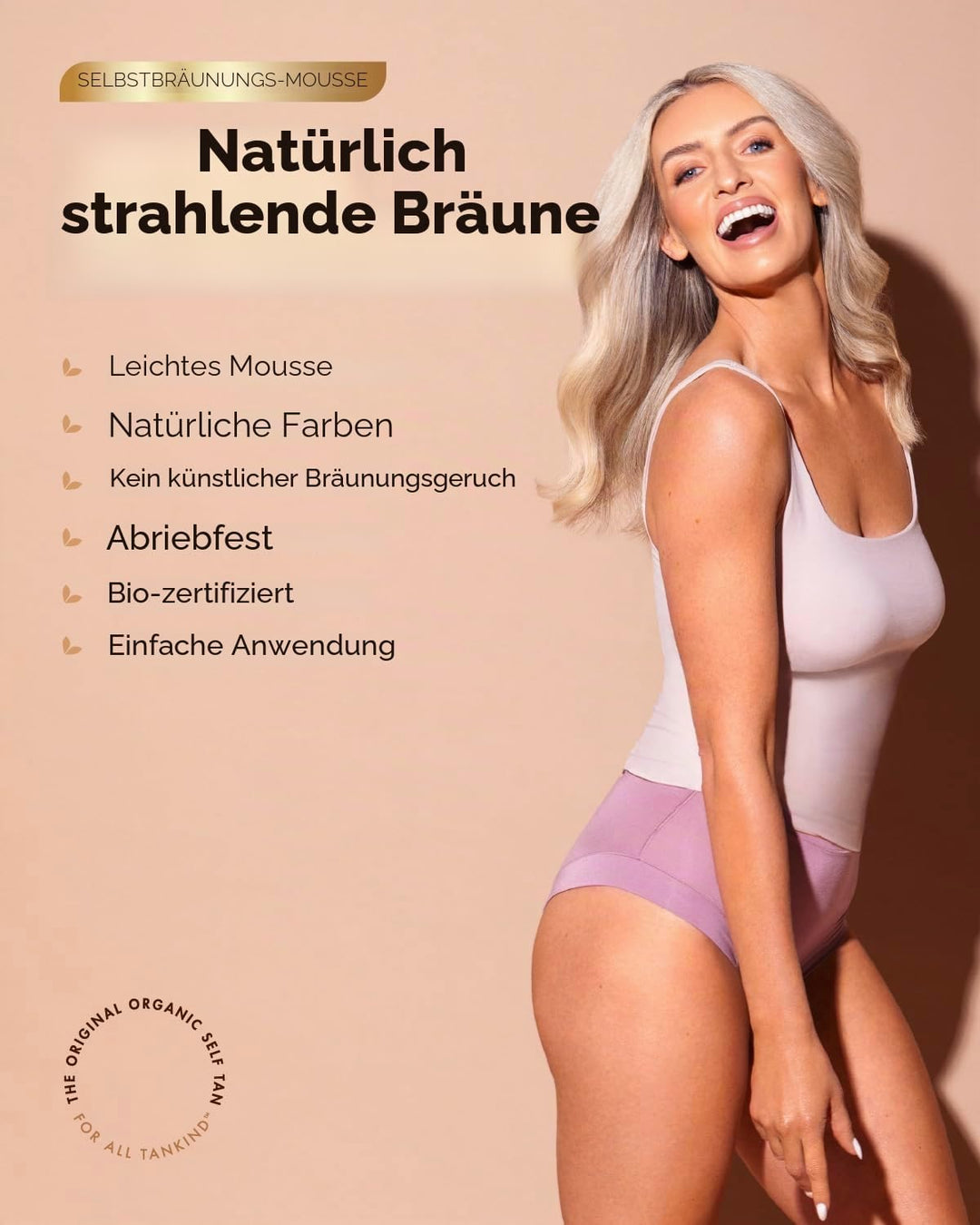 TanOrganic: Selbstbräunungs-Mousse, natürliche Inhaltsstoffe, zertifizierte organische Inhaltsstoffe