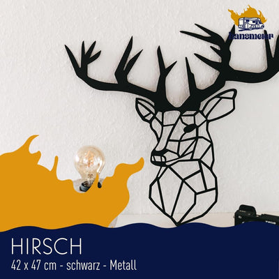 Hansmeier® Wanddeko aus Metall | 42 x 47 cm | Wasserfest | Für Aussen, Innen, Balkon & Garten | Meta