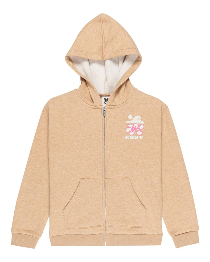 Roxy Mädchen Surf Feeling Zipped Brushed Strickjacke (1er Pack) 8 Jahre Bros Heather, 8 Jahre Bros H