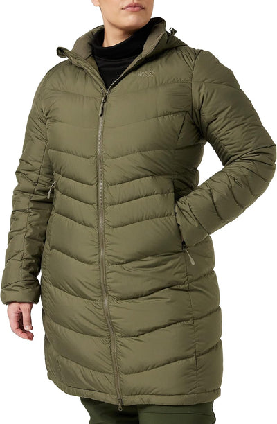 Jack Wolfskin Damen SELENIUM COAT winddichter Daunenmantel, granite, XXL