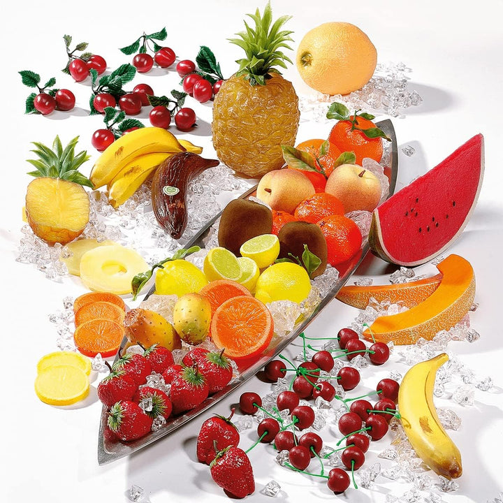 Deko-Bananen-Set 3-teilig Dummy Fake Lebensmittel Attrappen gelb 19 cm lang