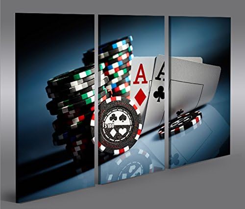 islandburner Bild Bilder auf Leinwand Aces Poker Casino Spielhalle Kartenspiel 3p XXL Poster Leinwan