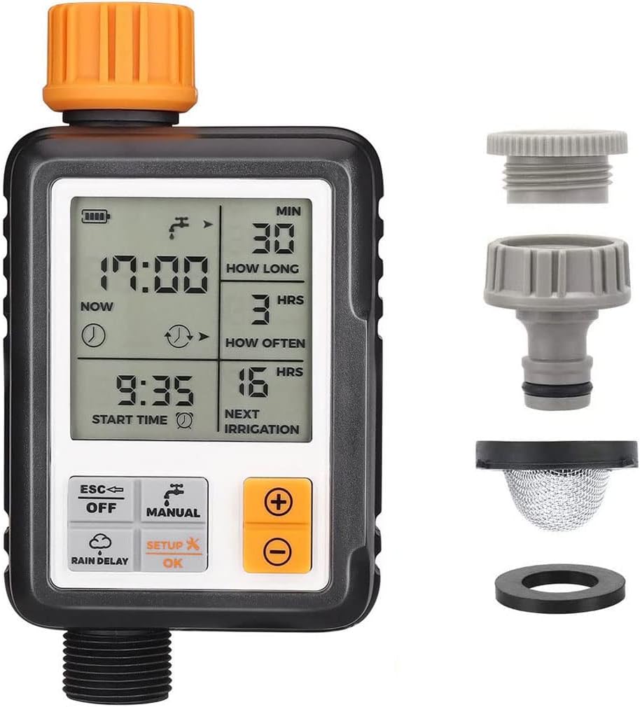 Johgee Garden Bewässerungscomputer IPX5 Bewässerungsuhr Automatisch Wasser Timer Easy Control die Be