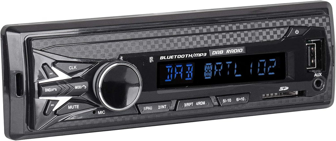 Trevi SCD 5751 DAB Autoradio DAB+ FM 160W, Bluetooth, USB, SD, AUX-IN, DAB-Antenne im Lieferumfang e