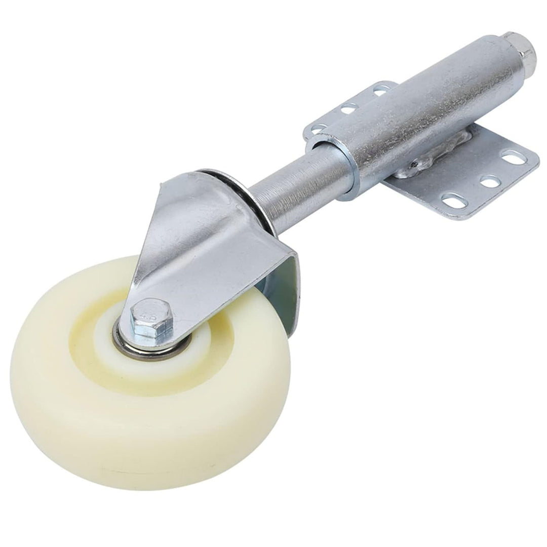 Fafeicy 4" Nylon Gate Wheel, Federbelastete Lenkrolle, 100 mm Nachlaufdurchmesser, Maximal Tragfähig