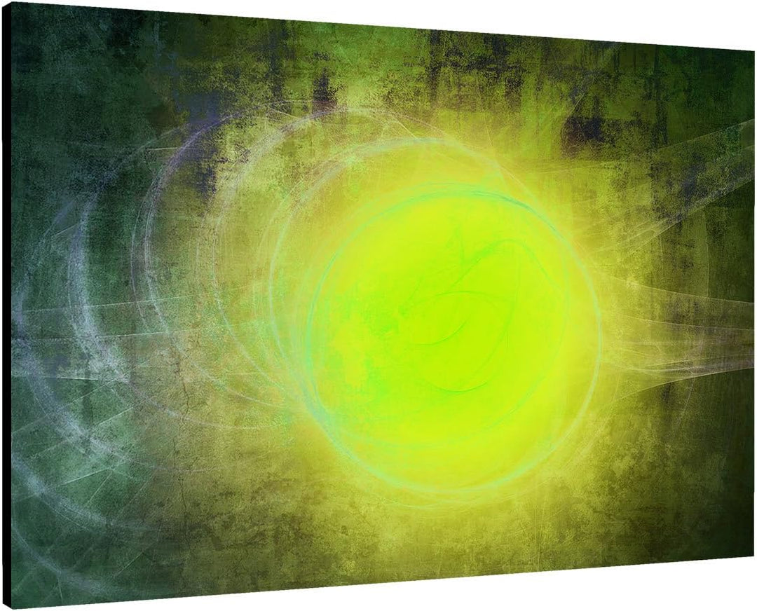 Paul Sinus Art 60x80cm Abstrakt044_Leinwandbild Grüne Invasion Abstrakte Kunst Kunstdruck auf Leinwa