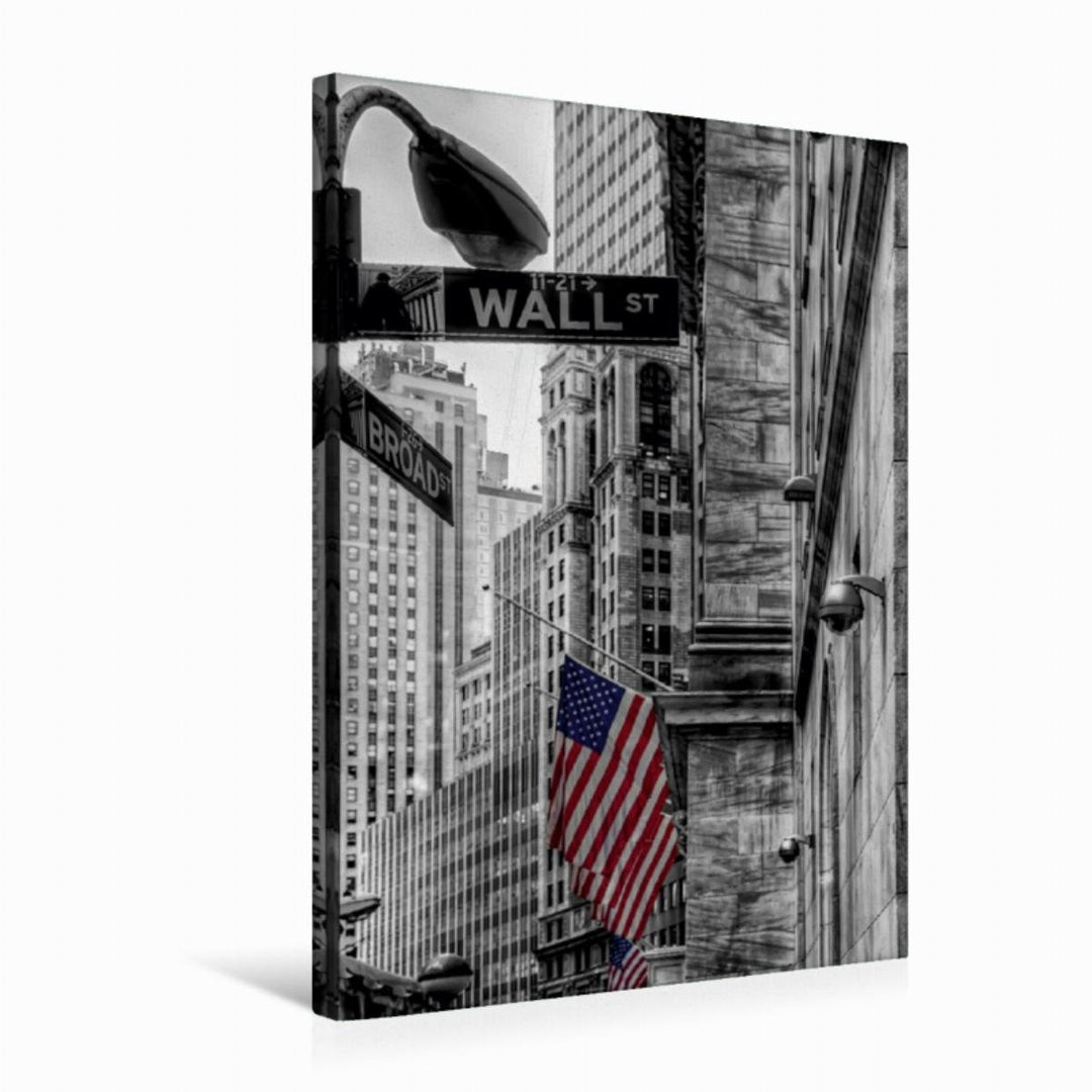 Premium Textil-Leinwand 50 x 75 cm Hoch-Format New York - Wall Street | Wandbild, HD-Bild auf Keilra