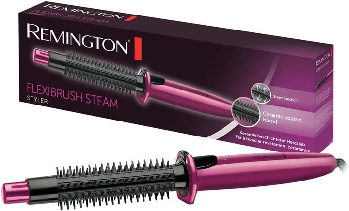 Remington heisse Rundbürste mit Dampf-System CB4N für Wellen, Locken und Volumen, pink/schwarz , 1er