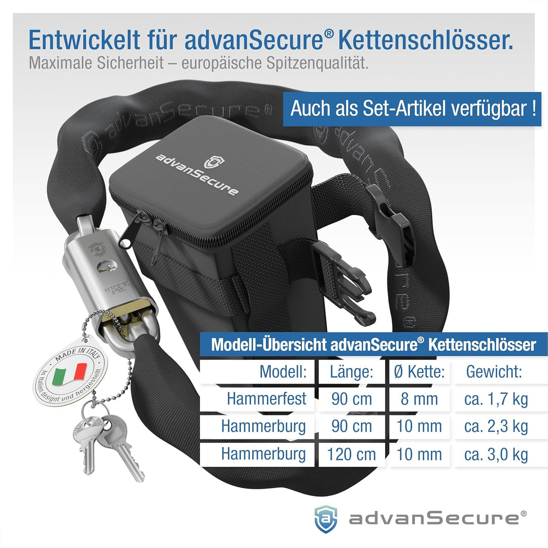 Fahrrad-Satteltasche | ideal für schwere Kettenschlösser | kompatibel mit den meisten Fahrrädern und