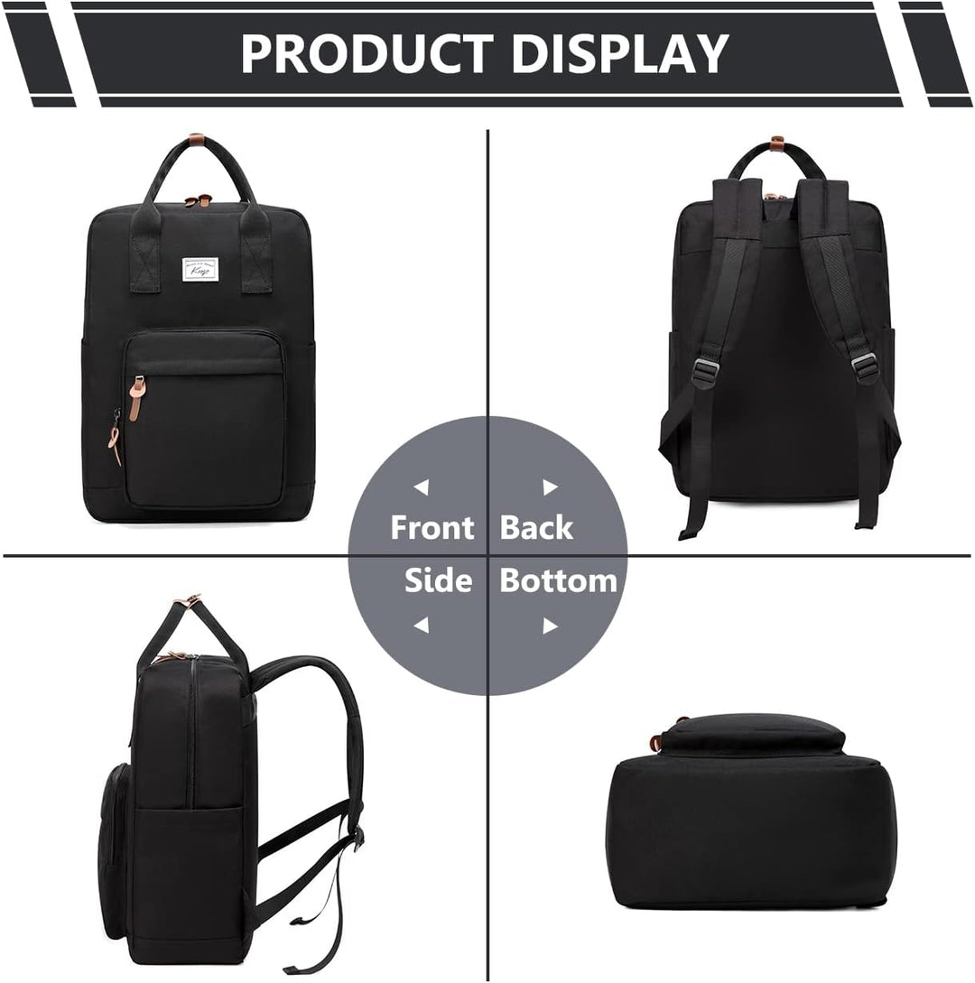 Kasgo Schulrucksack, Wasserabweisend Leichte 15,6 Zoll Laptop Rucksack Schultasche für Herren Damen