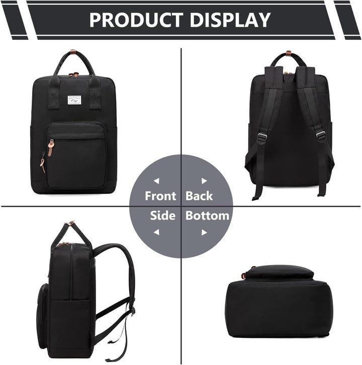 Kasgo Schulrucksack, Wasserabweisend Leichte 15,6 Zoll Laptop Rucksack Schultasche für Herren Damen