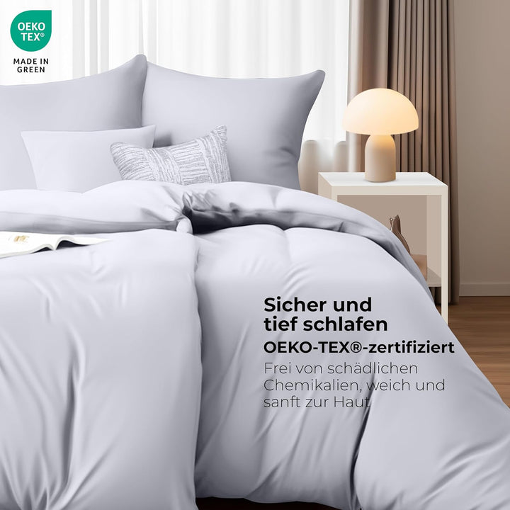 Utopia Bedding Bettwäsche 135x200 4teilig - Mikrofaser 2 Bettbezug 135x200 cm + 2 Kissenbezüge 80x80