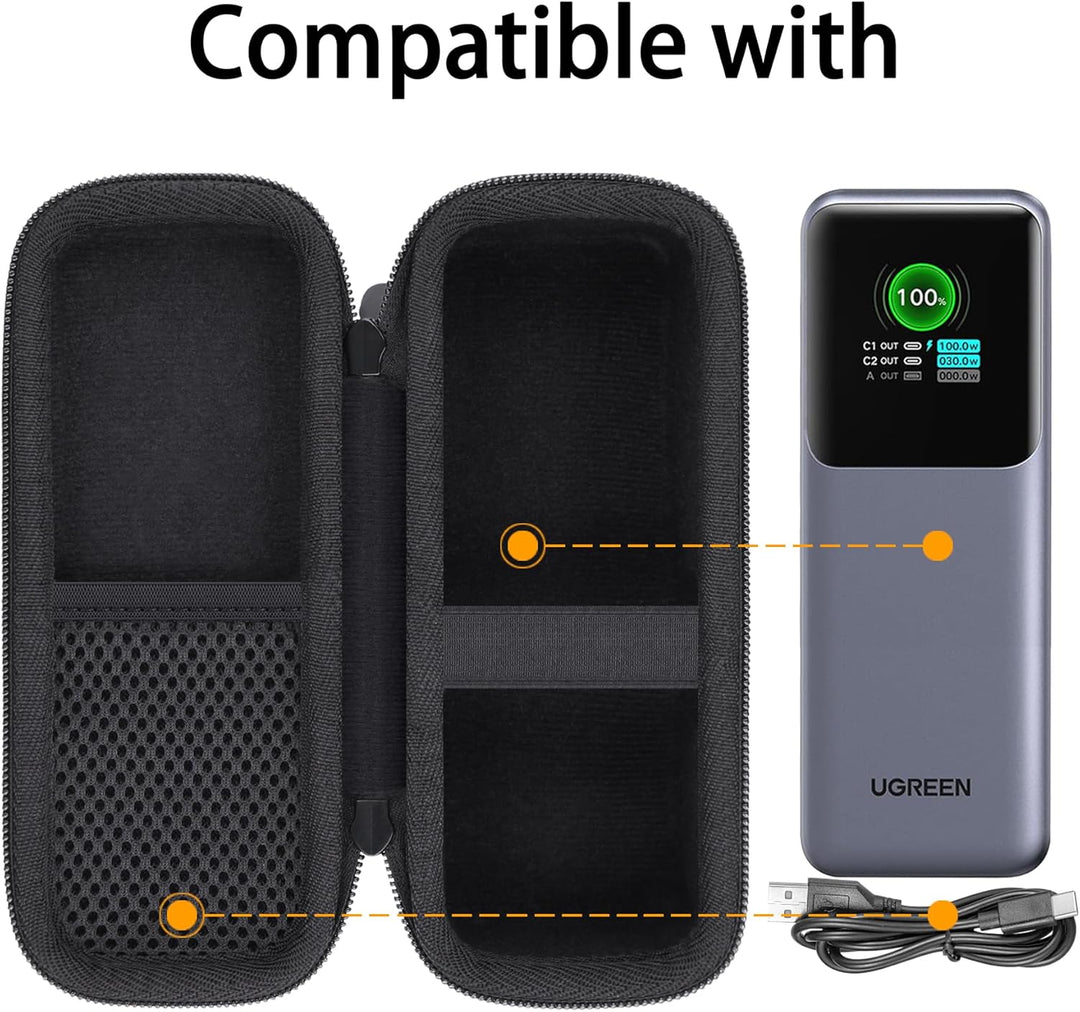 Aenllosi für UGREEN Nexode Power Bank 25000 mAh 200 W tragbares Laptop-Ladegerät, Hartschalen-Reises