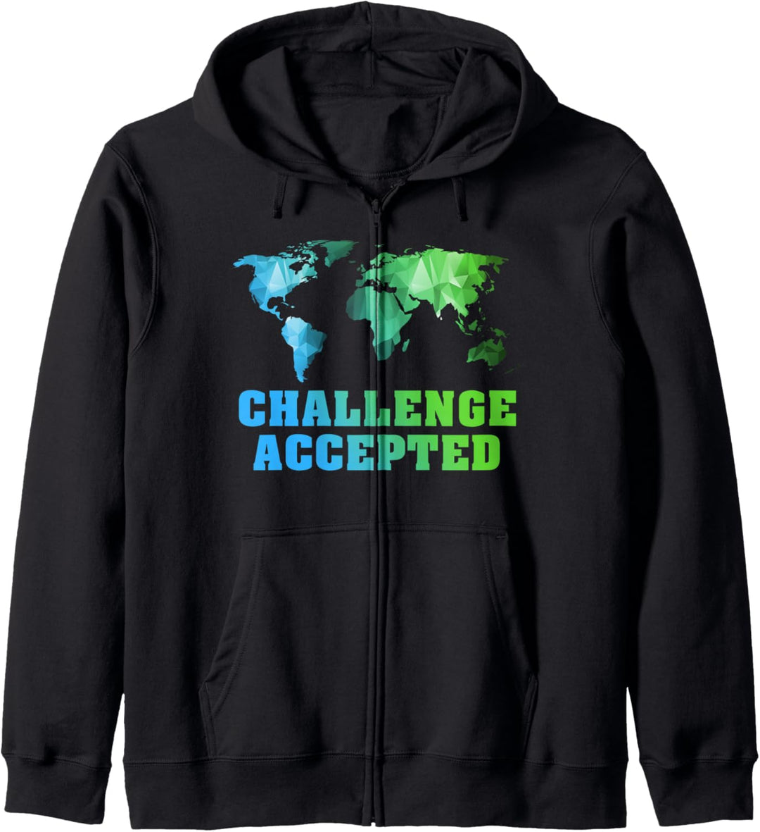 Challenge Accepted Map Tee Kapuzenjacke