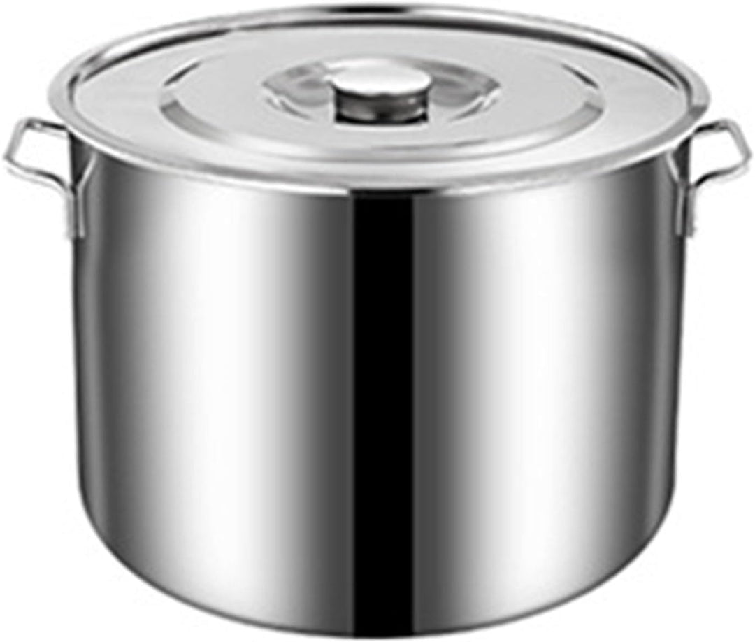 Suppentopf aus Edelstahl, Grosse Kochtöpfe mit Deckel, Suppentopf, Suppentopf, Eintopf, Schmortopf,