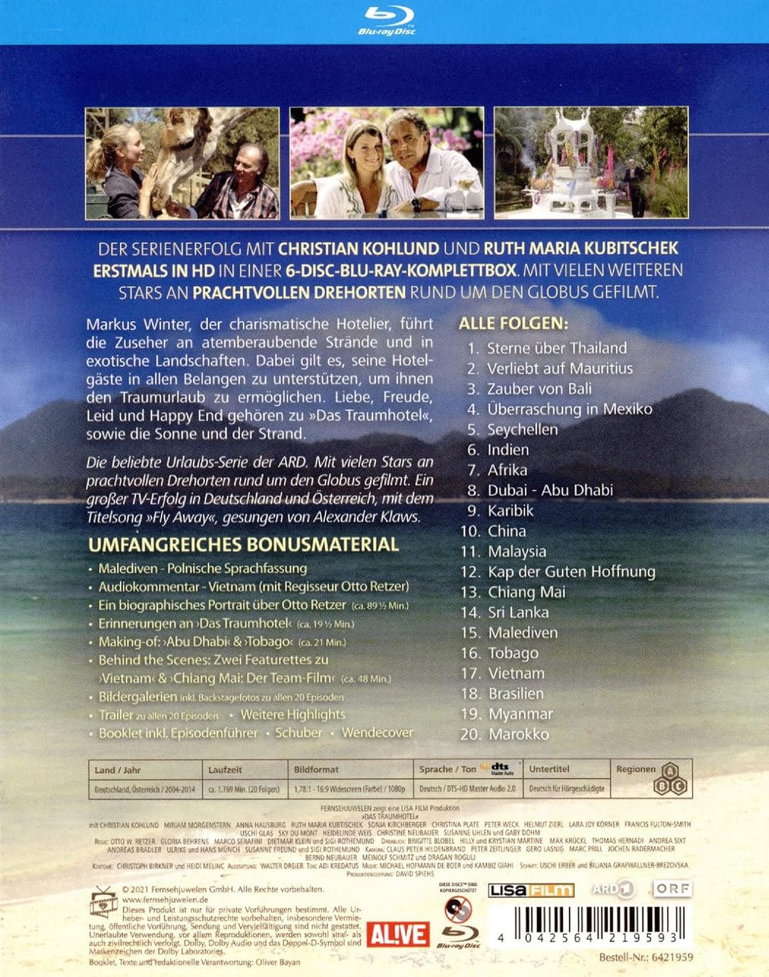 Das Traumhotel - Die komplette Serie in HD (Alle 20 Folgen) (Fernsehjuwelen) (6 Blu-rays), Blu-ray