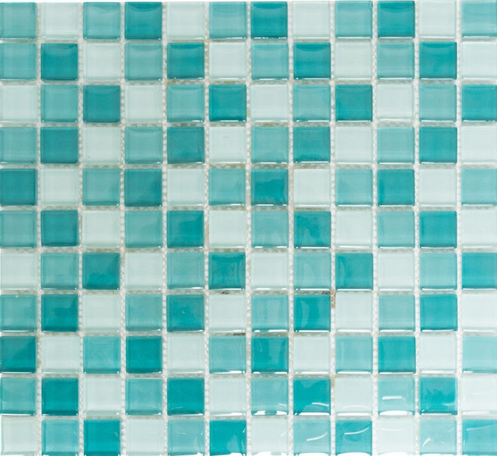 Mosaik Quadrat Crystal mix hellgrün/grün Glasmosaik Transluzent Transparent 3D Fliesenspiegel, Mosai