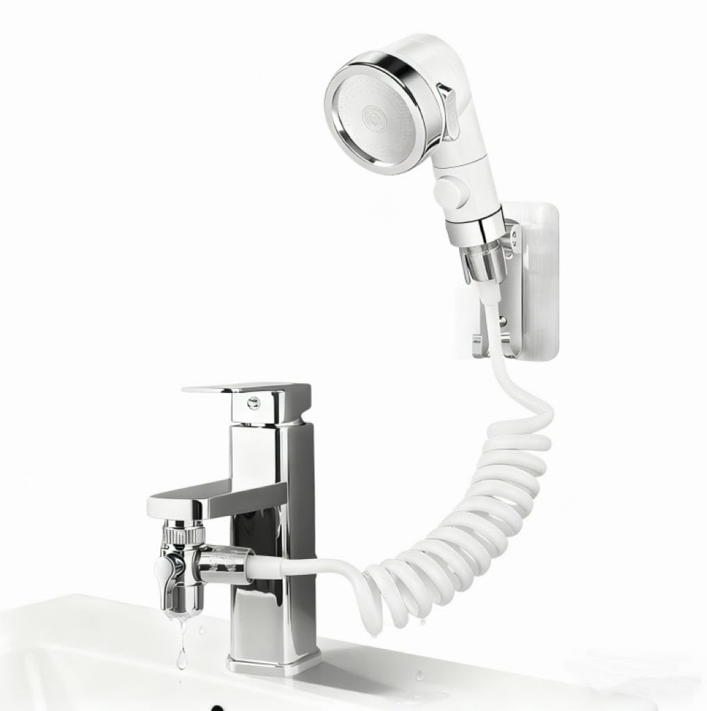 Handbrause für Waschbecken, Waschbeckenbrause mit Schlauch, Haarwäsche Handbrause Wasserhahn, Duschk