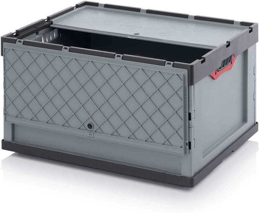 Faltbox + Deckel Auer FBD 64/42 Klappbox Kunststoff Box 60 x 40 x 42cm Volumen 87L | Stapelbehälter