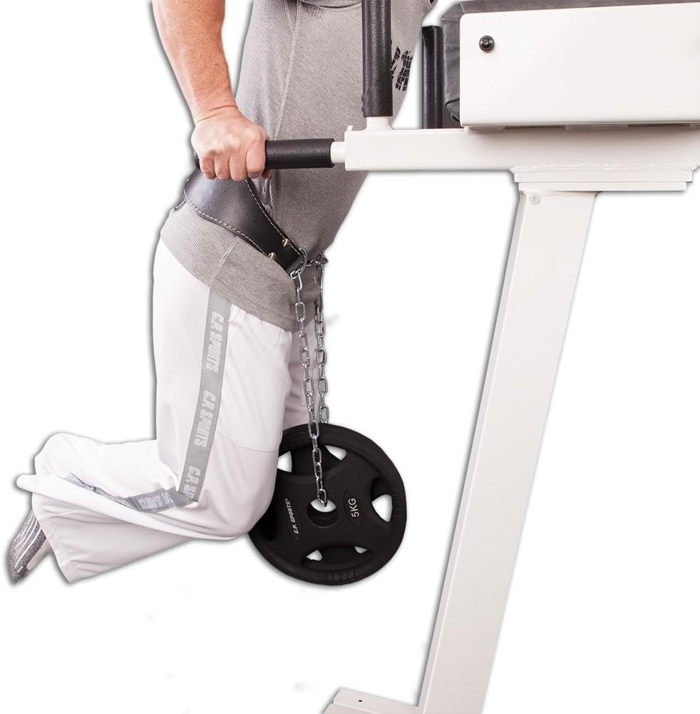C.P. Sports Trainings Dip Gürtel Leder Gepolstert, Schwarz und braun, Schwarz