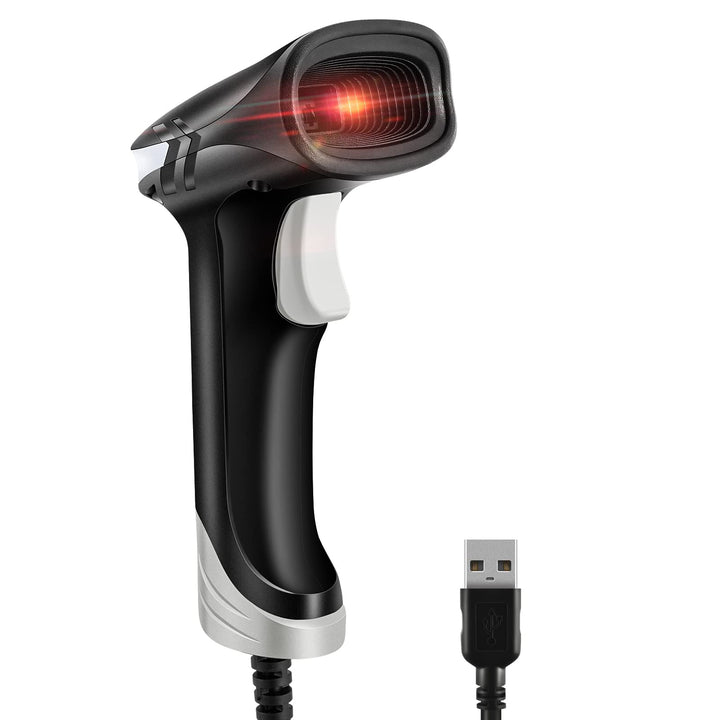 Kabelgebundener 2D QR Barcode Scanner, Handheld Barcode-Scanner, 1D USB Lesegerät, Plug and Play Bar