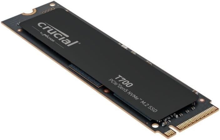 Crucial T700 2TB SSD PCIe Gen5 NVMe M.2 Interne SSD, bis zu 12.400MB/s, Microsoft DirectStorage, PCI