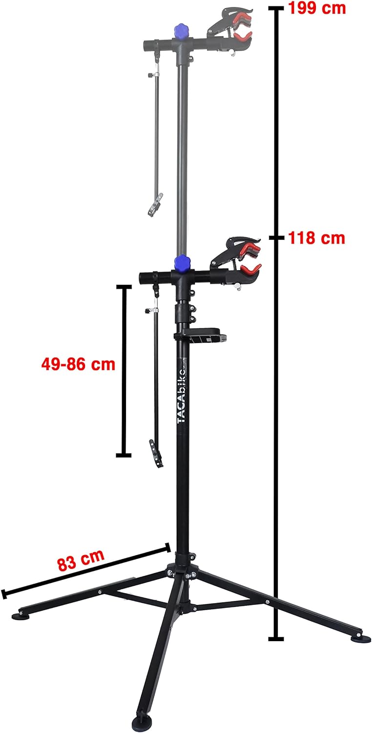 Tacabike Unisex – Erwachsene Fahrrad-Wartenständer Fahrradständer, Schwarz, 105 x 24 x 16 cm