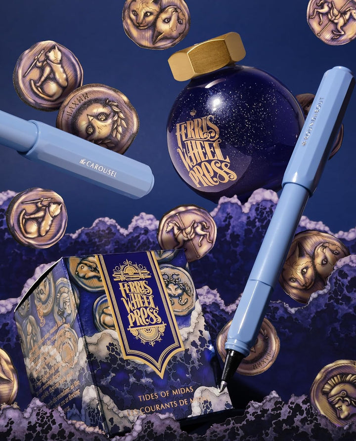Ferris Wheel Press Fountain Pen Ink, FerriTales Collection, Lapis blue with gold shimmer, 20ml Lapis