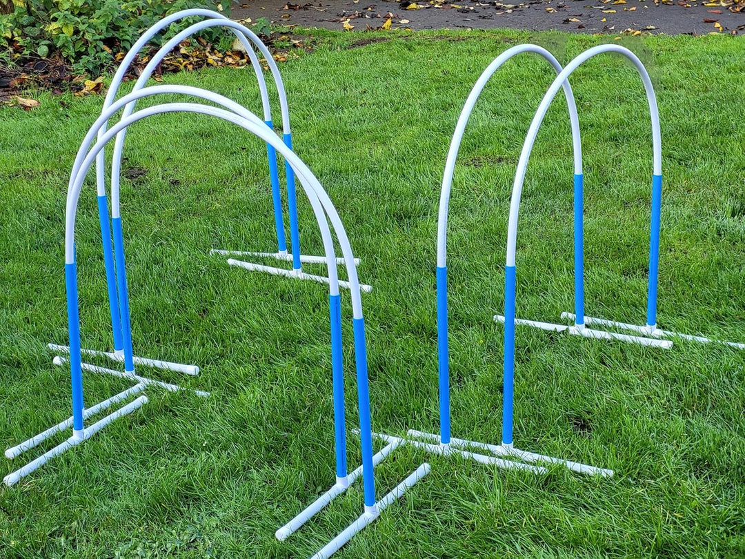 6 NADAC Hoopers Bogen mit Ständer (blau), VDH Konform, Fun-Hoopers