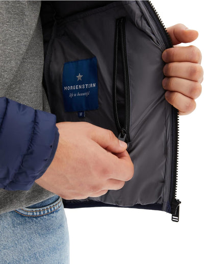 Morgenstern Herren Jacke Steppjacke Daunenjacke Übergangsjacke Leichte Winterjacke Sommerjacke M Bla